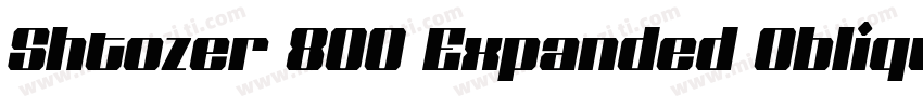 Shtozer 800 Expanded Oblique字体转换